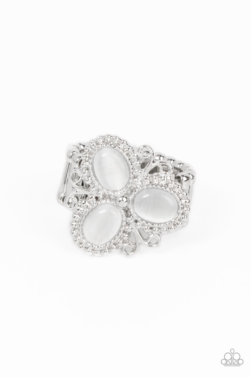 Bewitched Blossoms - White Paparazzi Accessories