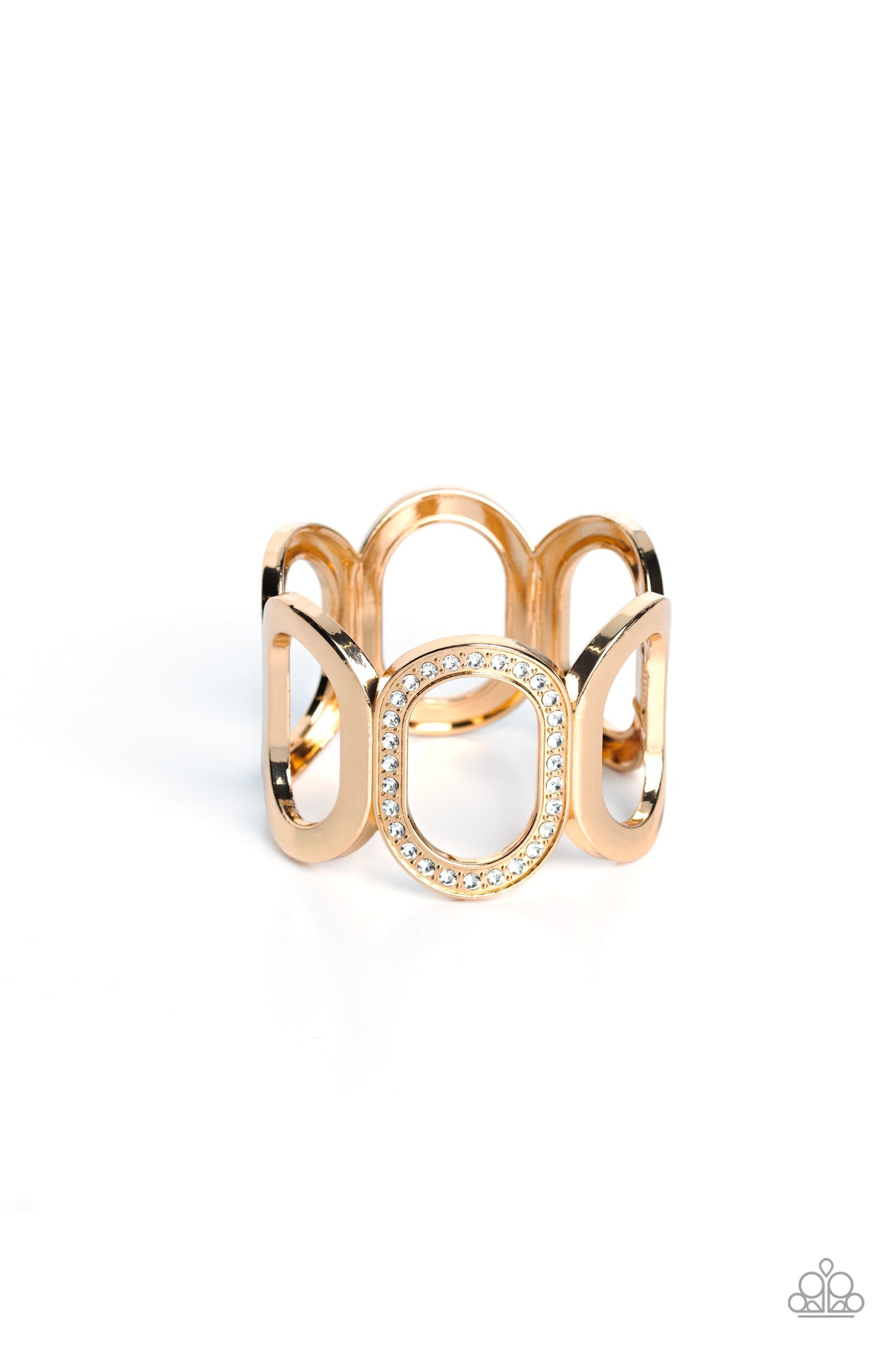 Opulent Ovals - Gold Paparazzi Accessories