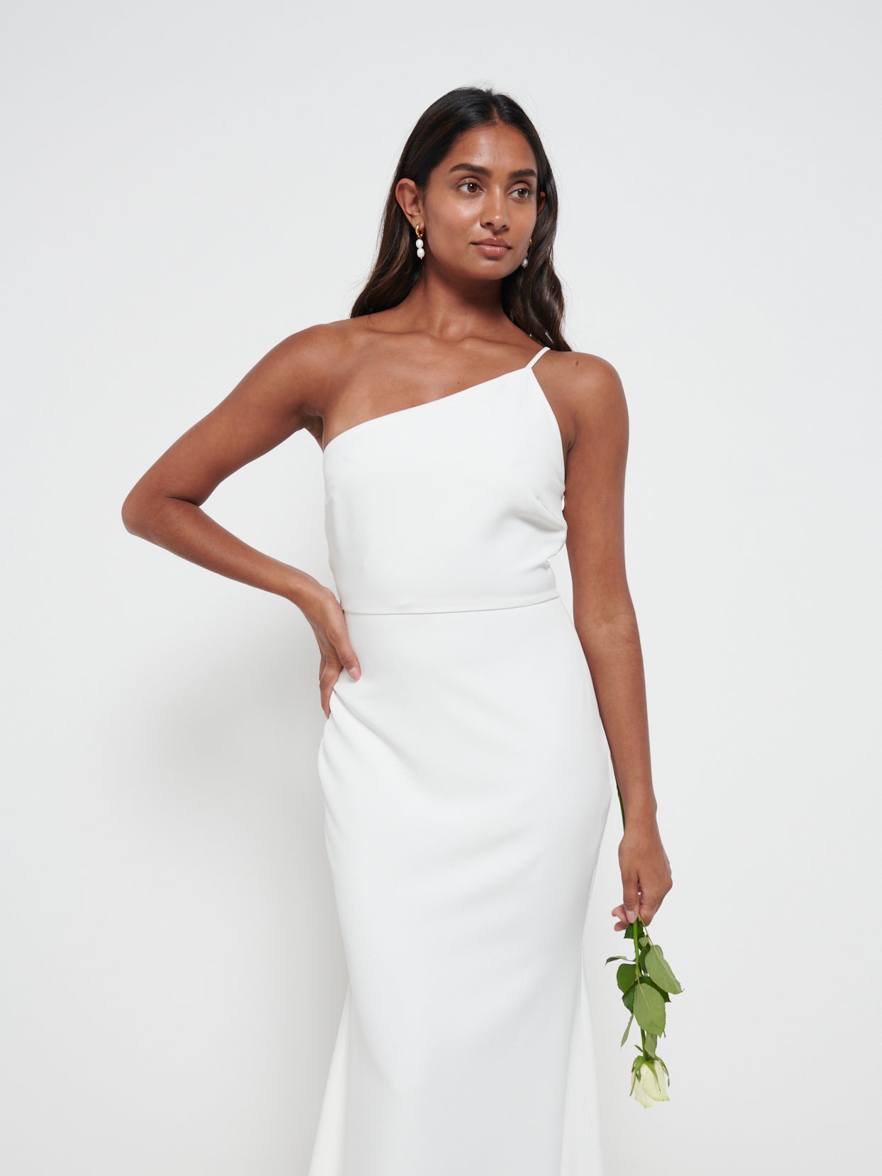 Amelia Crepe Maxi Dress - Ivory