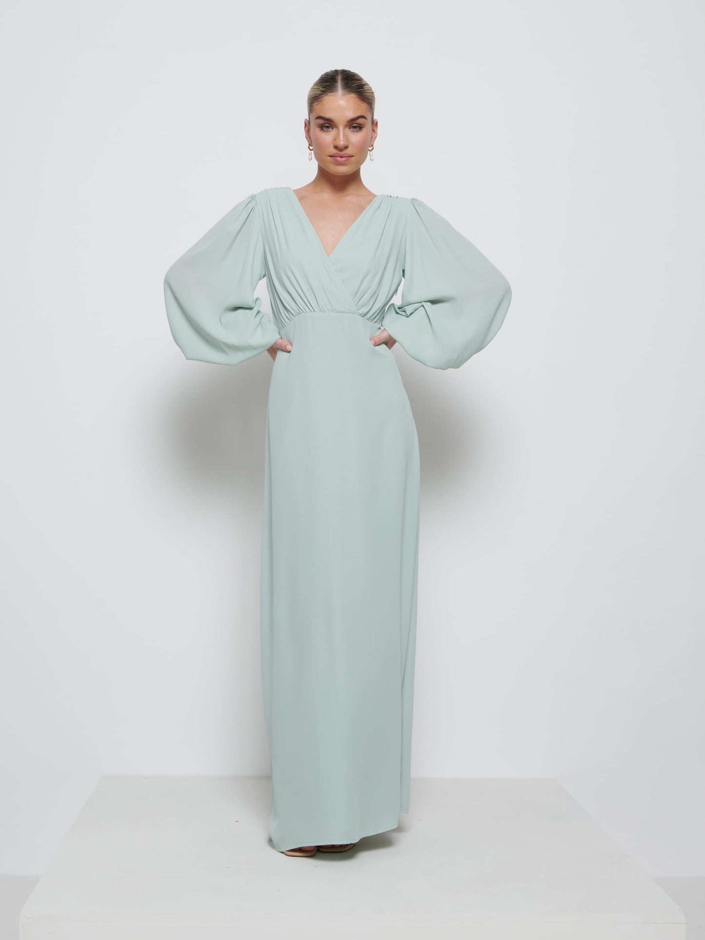 Sienna Chiffon Bridesmaid Dress - Sage