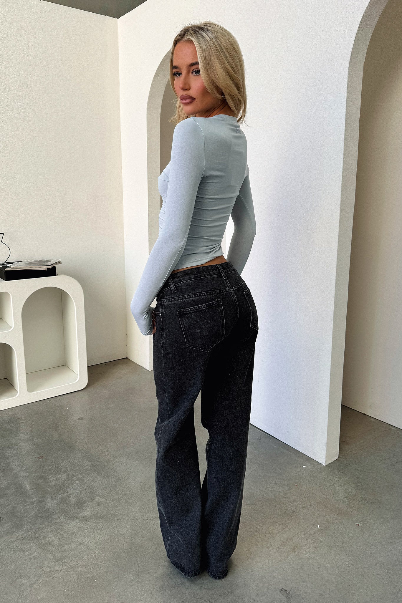 Amos Long Sleeve Tee - Blue