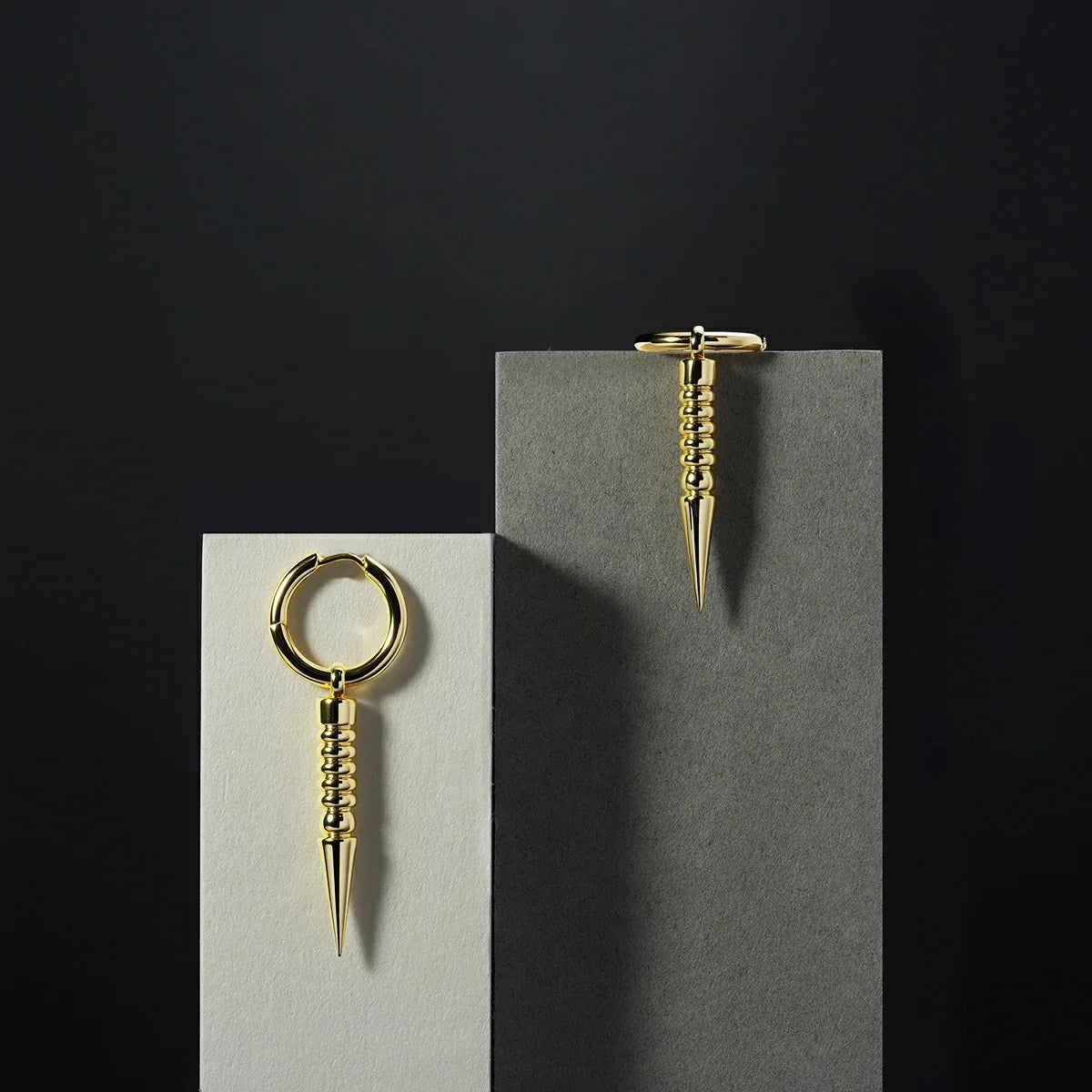 THORN DROP HOOPS EARRINGS