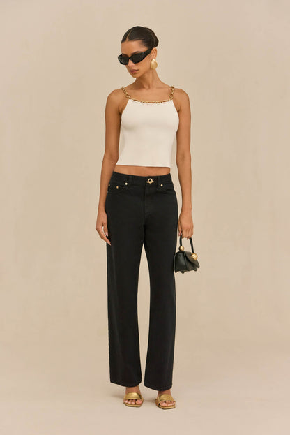 KASSANDRA KNIT TOP - OFF WHITE