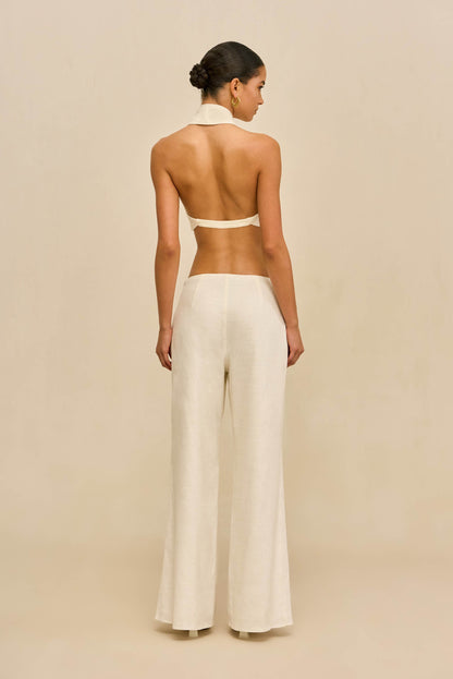 DIEM TOP - OFF WHITE LINEN