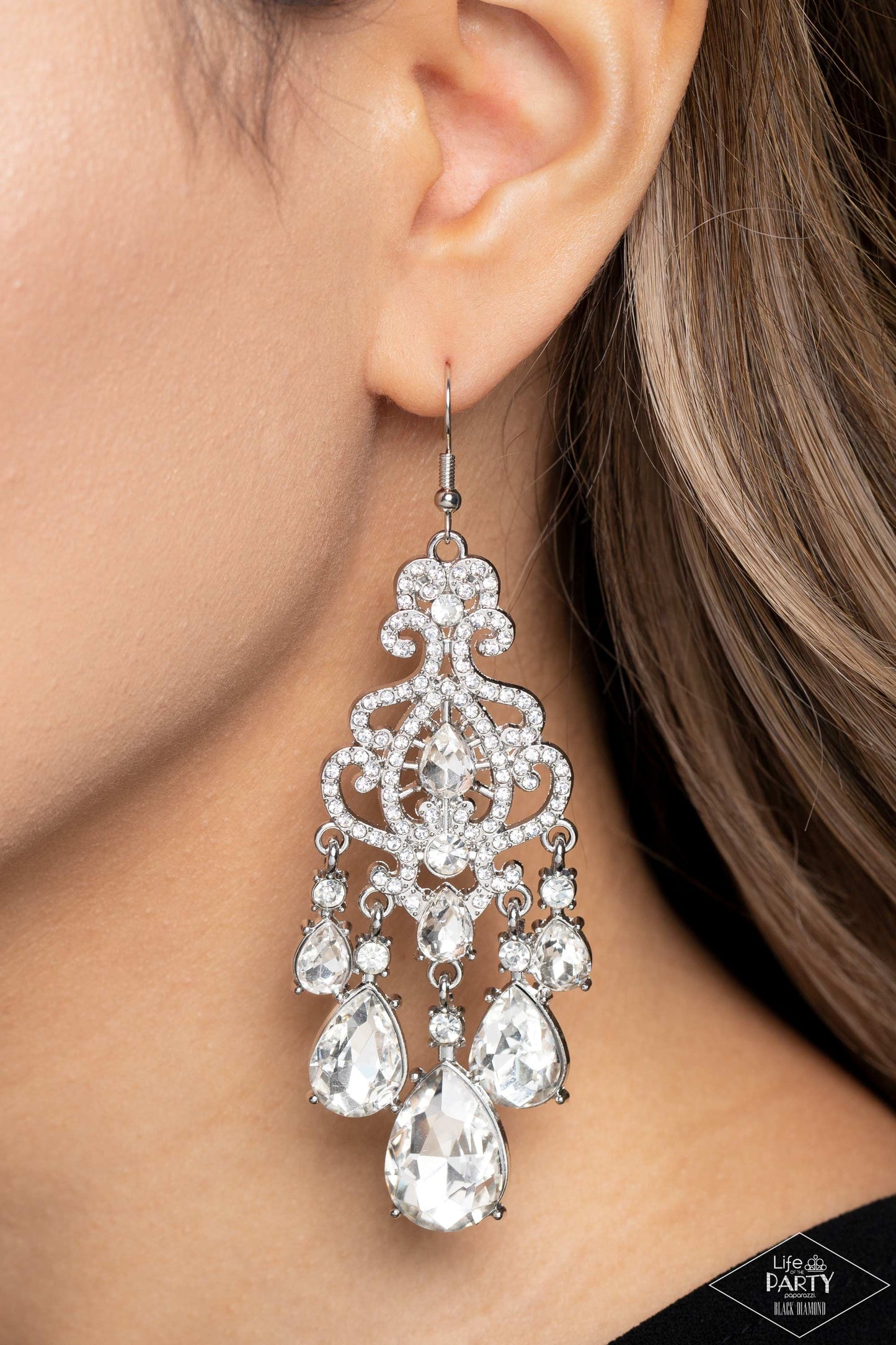 Queen Of All Things Sparkly - White Paparazzi Accessories