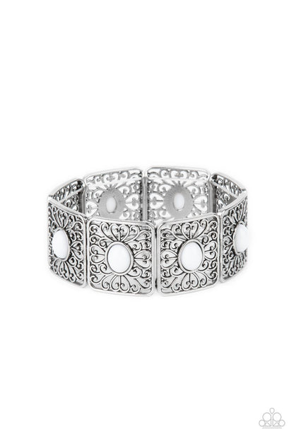Cakewalk Dancing - White Paparazzi Accessories