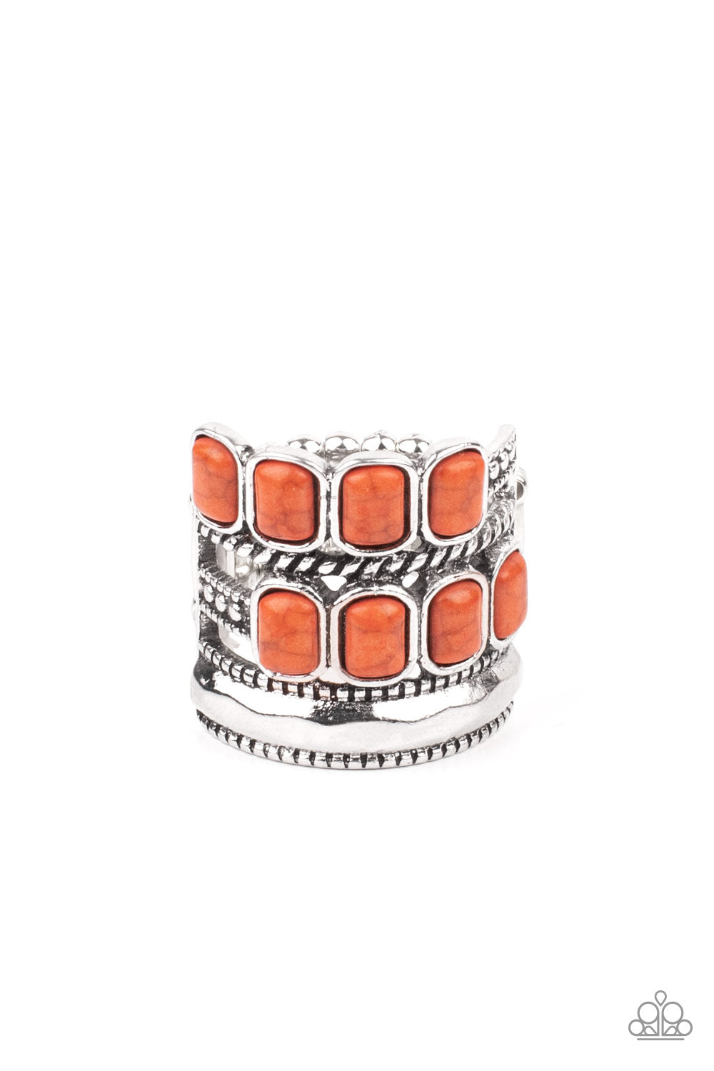 Mojave Monument - Orange Paparazzi Accessories