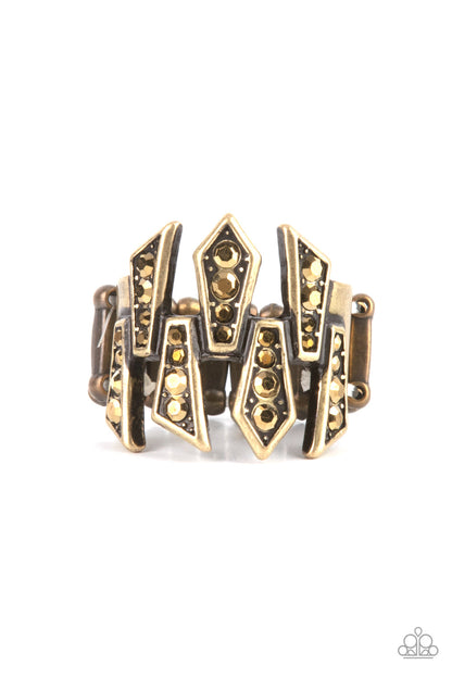 Juxtaposed Jewels - Brass Paparazzi Accessories
