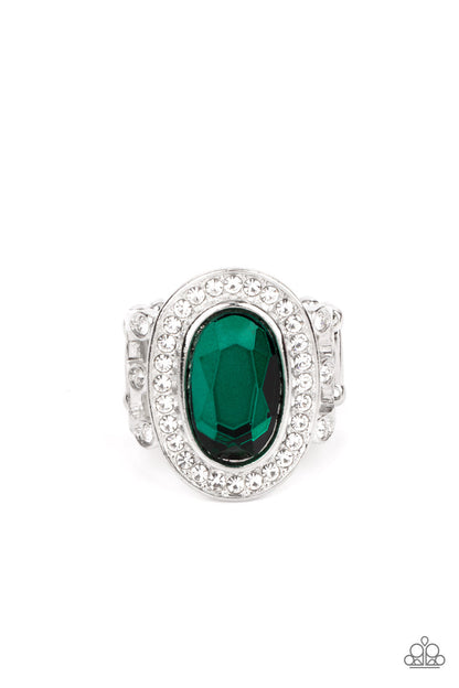 Always OVAL-achieving - Green Paparazzi Accessories