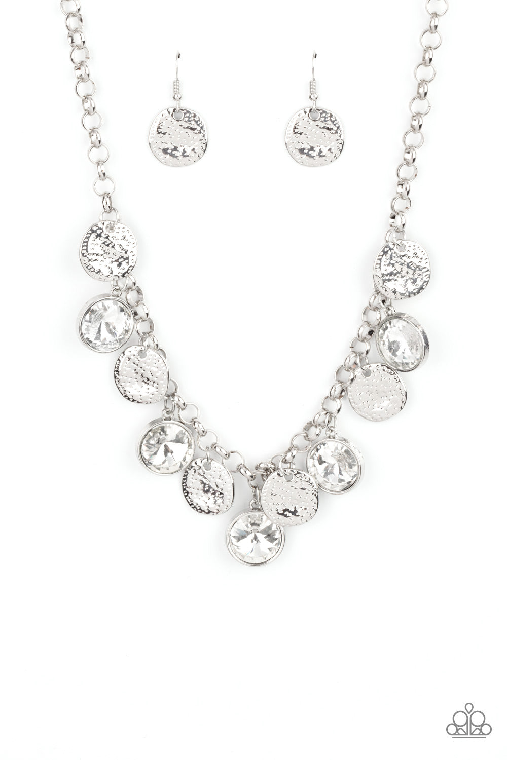 Spot On Sparkle - White Paparazzi Accessories