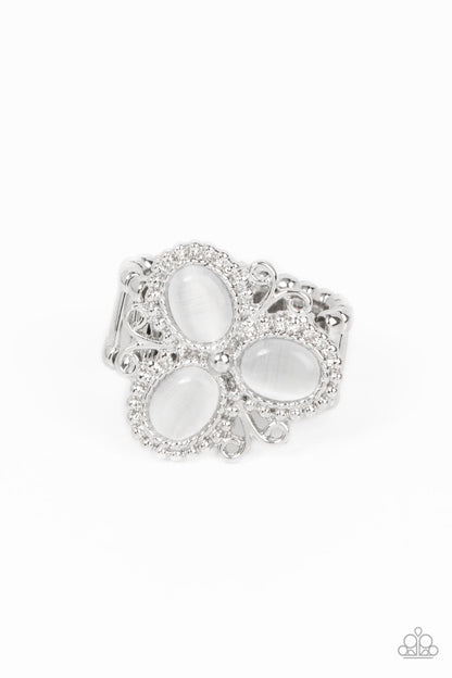 Bewitched Blossoms - White Paparazzi Accessories