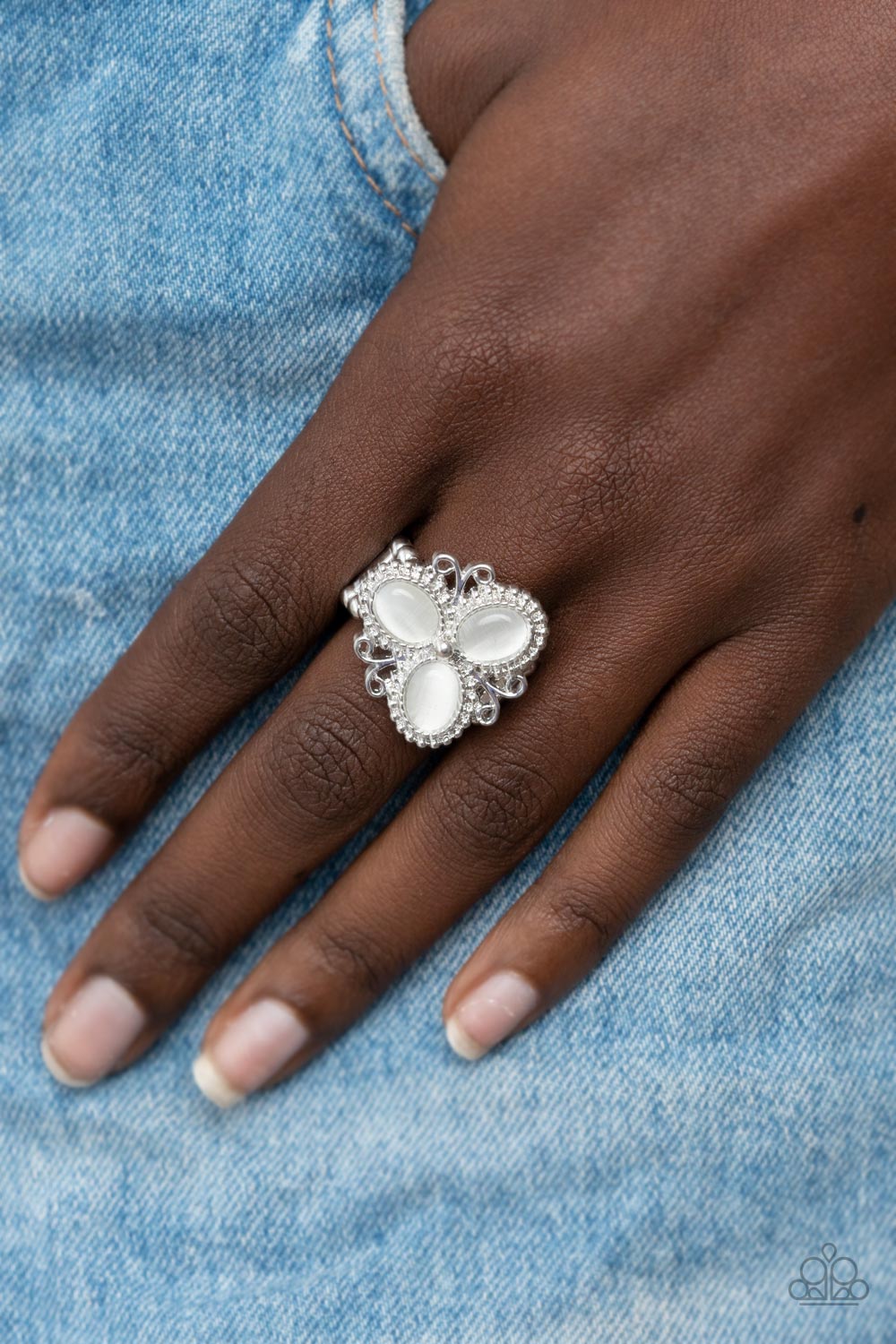 Bewitched Blossoms - White Paparazzi Accessories