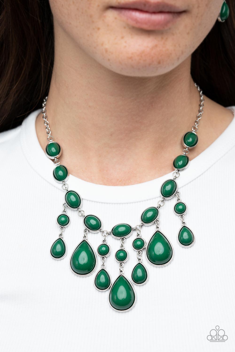 Mediterranean Mystery - Green Paparazzi Accessories