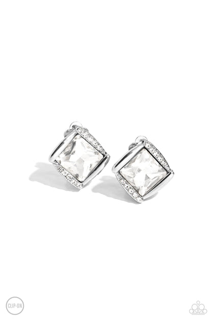 Sparkle Squared - White Paparazzi Accessories