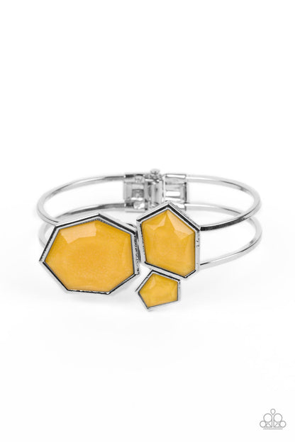 Tourist TRAPEZOID - Yellow Paparazzi Accessories