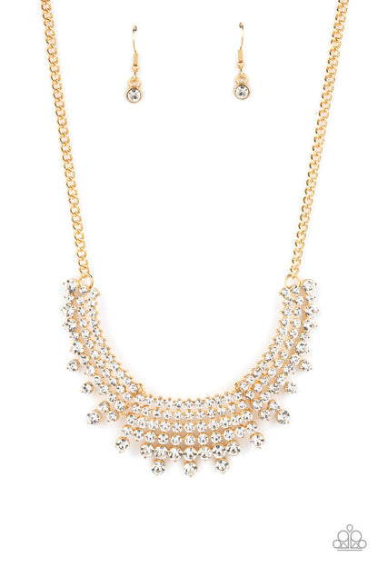Shimmering Song - Gold Paparazzi Accessories