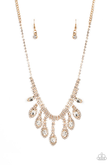 REIGNING Romance - Gold Paparazzi Accessories