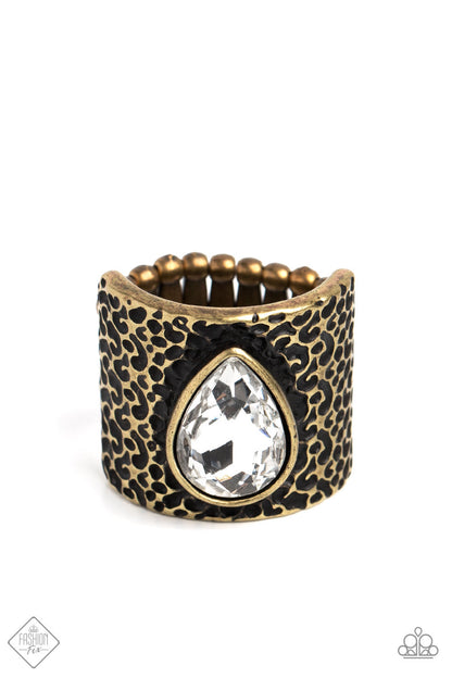 Singed Shape - Brass Paparazzi Accessories