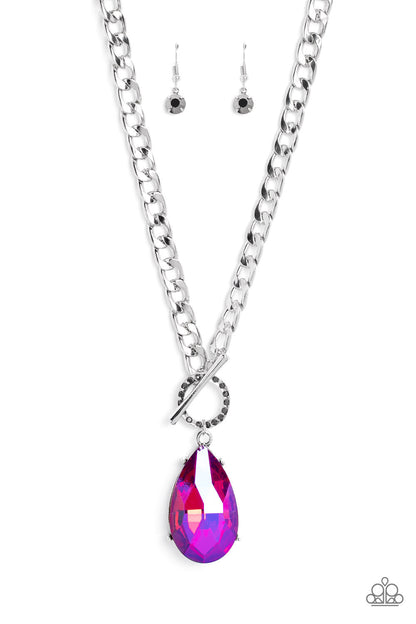 Edgy Exaggeration - Pink Paparazzi Accessories