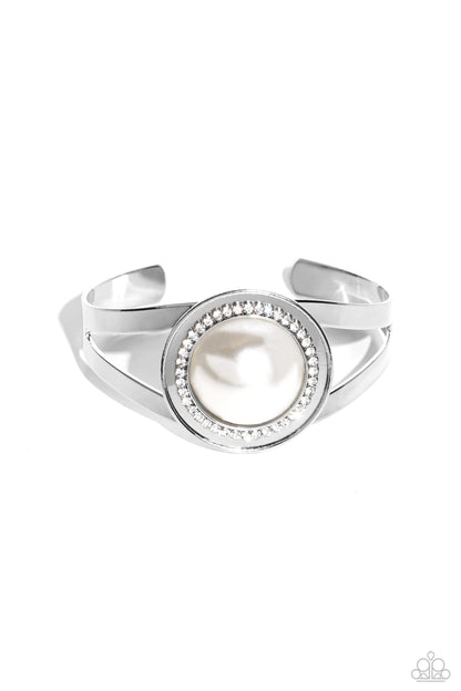 Put On The GLITZ - White  Paparazzi Accessories