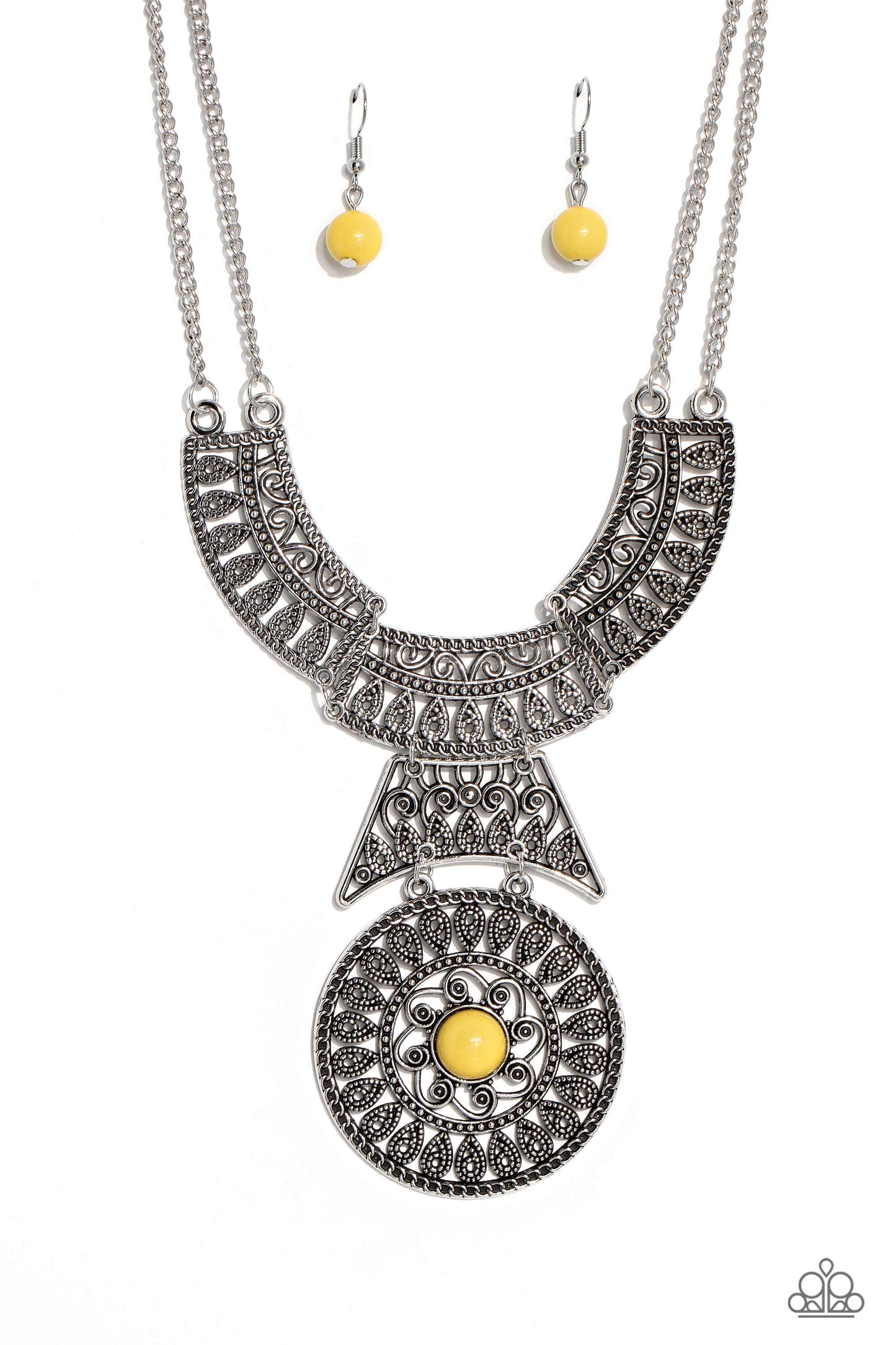 Fetching Filigree - Yellow Paparazzi Accessories