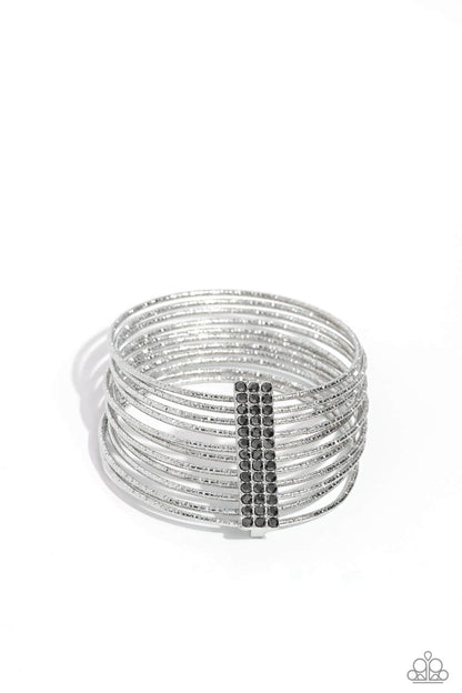 Shimmery Silhouette - Silver Paparazzi Accessories