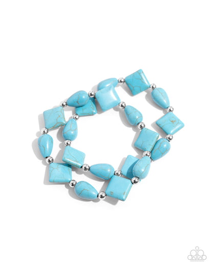 EARTHY Riser - Blue Paparazzi Accessories
