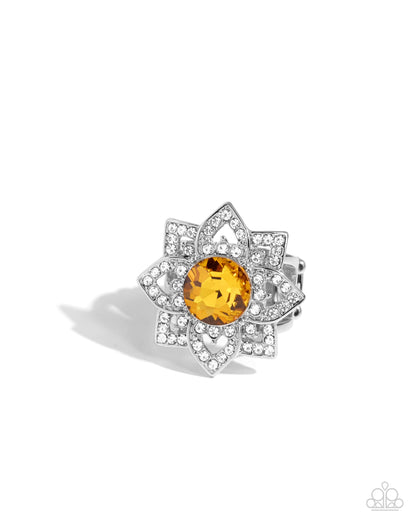 Pleasant Petals - Yellow Paparazzi Accessories