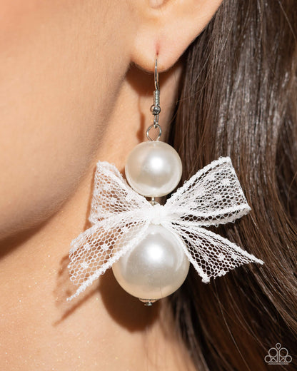 Elegance Ease - White Paparazzi Accessories