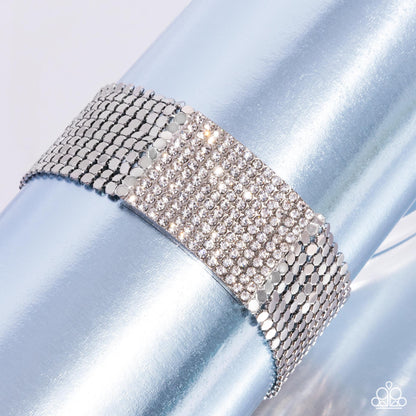 Disco Dame - White Paparazzi Accessories