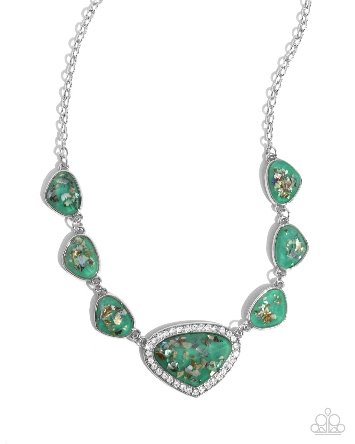 Discreet Dazzle - Green Paparazzi Accessories