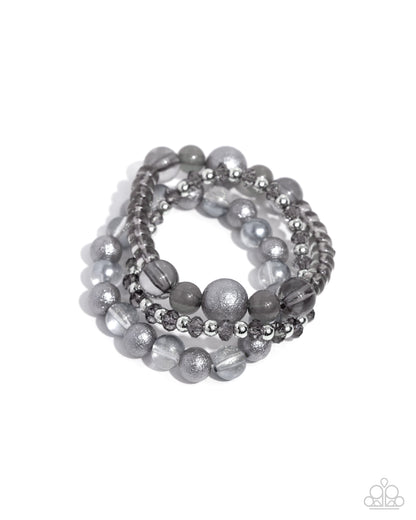Shattered Stack - Silver Paparazzi Accessories