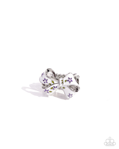 BOW Caution to the Wind - Purple Paparazzi Accessories