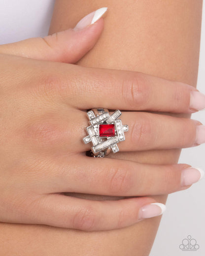 Tastefully Tilted - Red Paparazzi Accessories