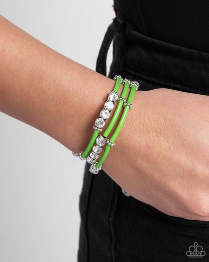 Certainly Coiled - Green Paparazzi  Accessories