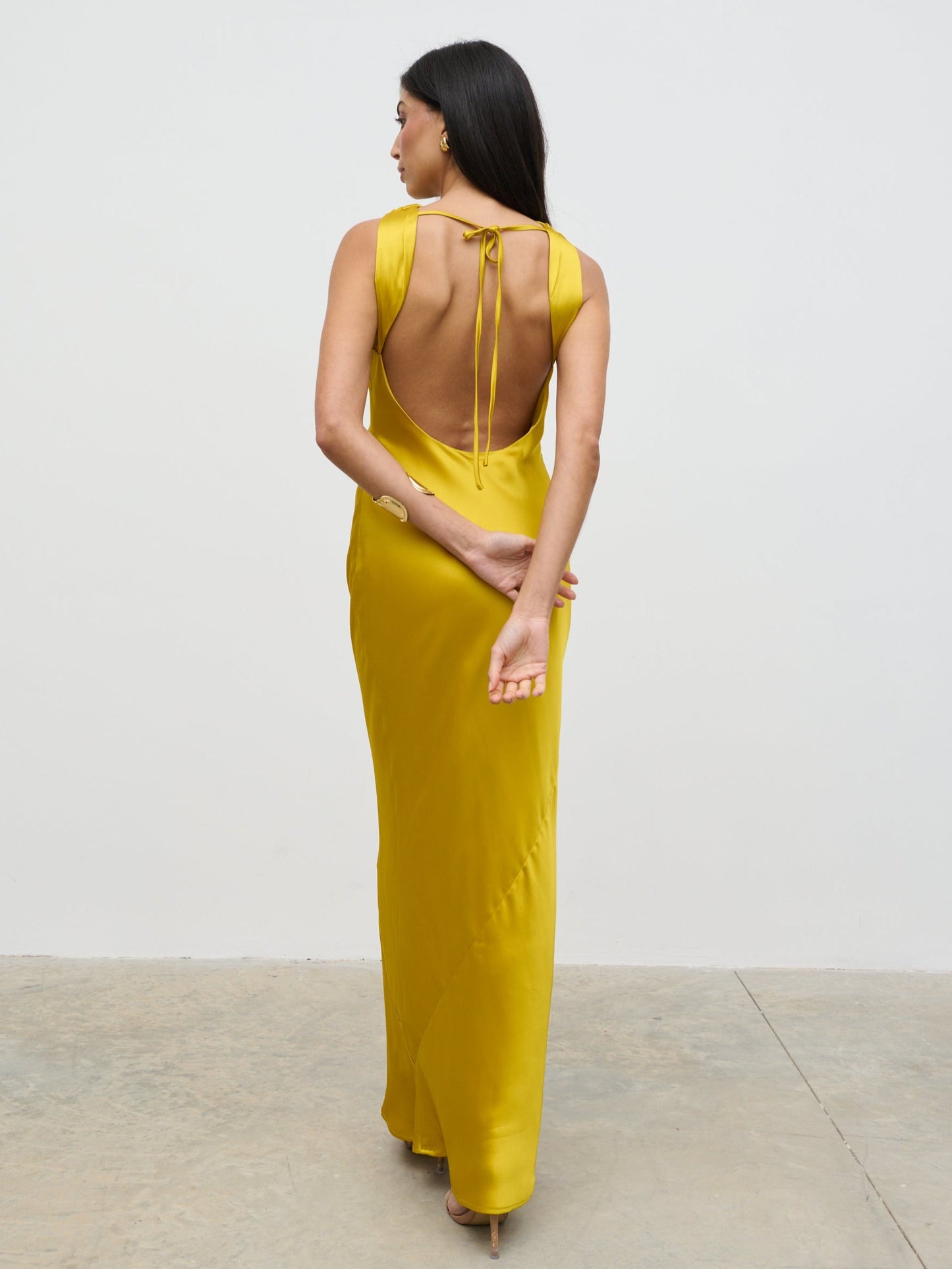 Everlee Cowl Maxi Dress - Saffron