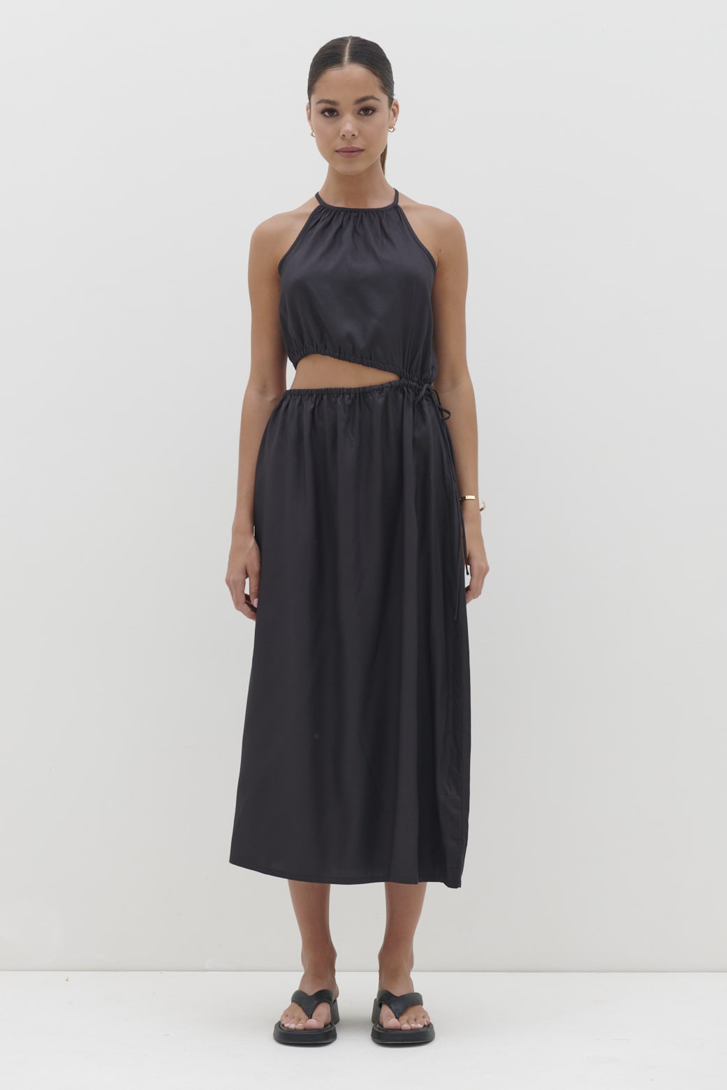Fleur Cut Out Midaxi - Black