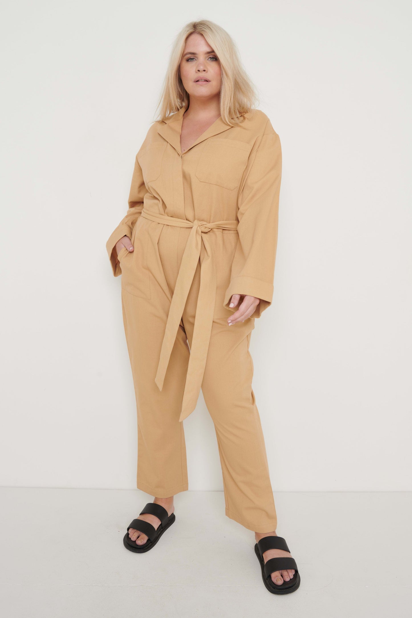 Hudson Jumpsuit- Camel