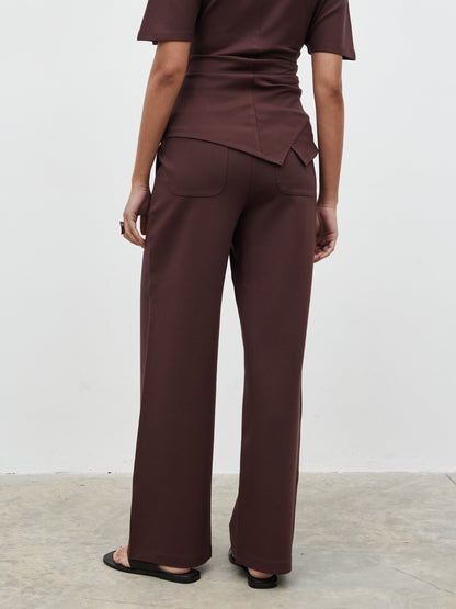 Marni Straight Leg Jersey Trousers - Brown