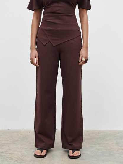 Marni Straight Leg Jersey Trousers - Brown