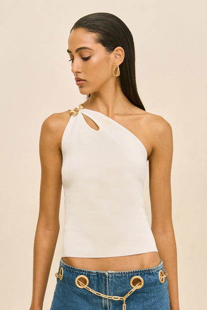 ANOUK KNIT TOP - OFF WHITE
