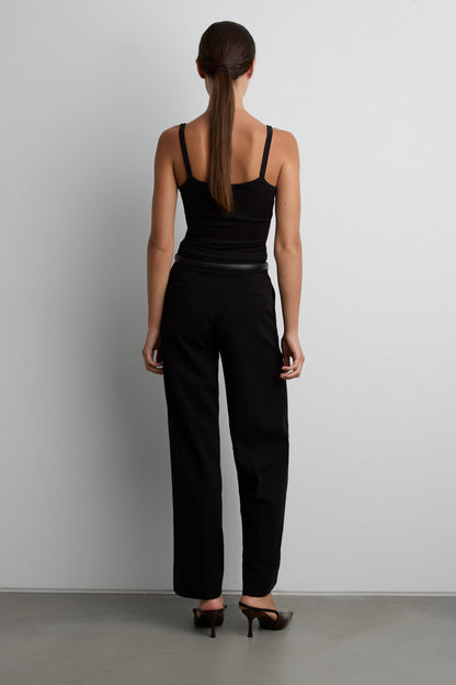 TAILORED HIGH-RISE STRAIGHT LEG PANT