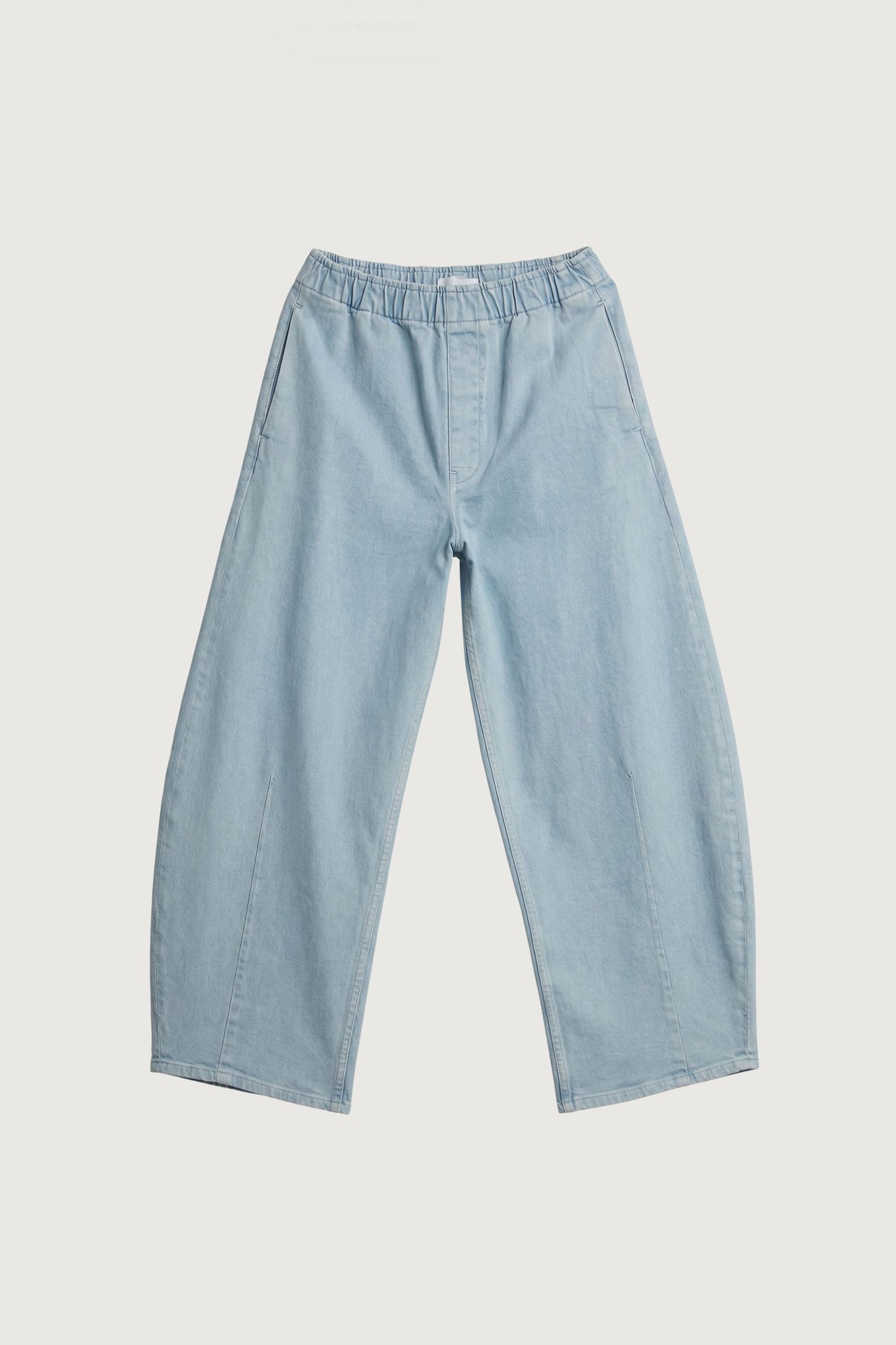 ELASTIC WAIST BARREL LEG PANT