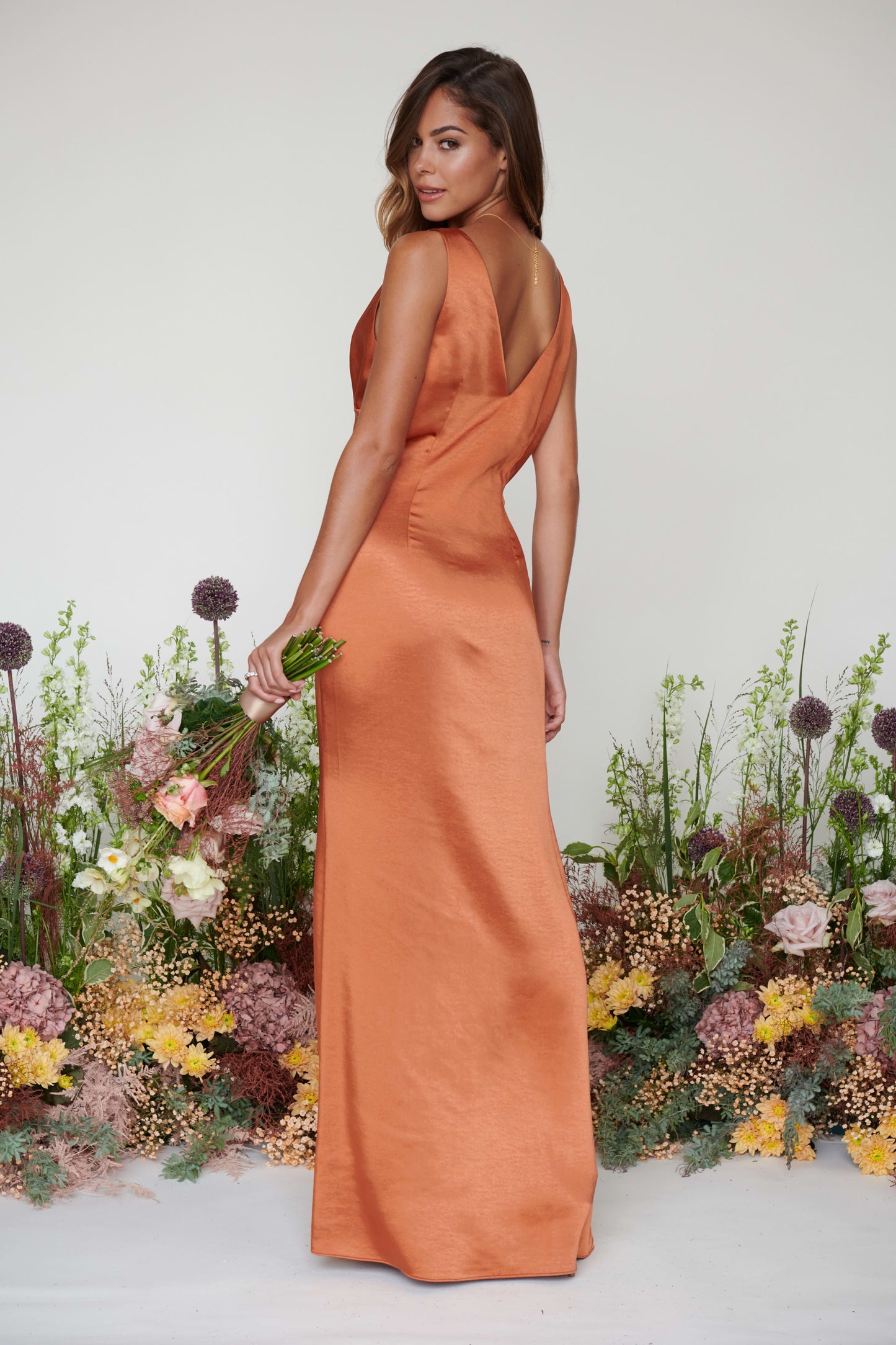 Piper Maxi Bridesmaid Dress - Matte Copper