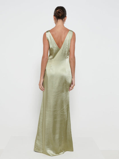 Piper Maxi Bridesmaid Dress - Matte Olive