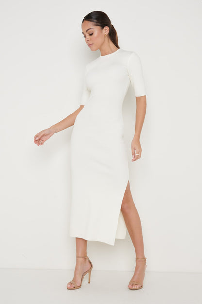 Rosa Midaxi Knit Dress - Cream