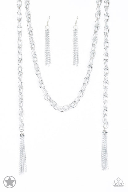 SCARFed for Attention - Silver Paparazzi Accessories